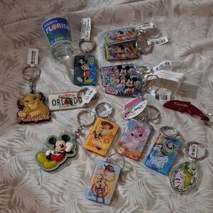 Disney Keychain Lot with Mickey & Friends - Colorful Character Designs 3 For $5,